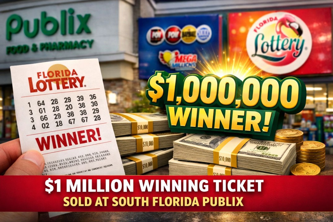 $1 Million Florida Lottery Ticket Sold at South Florida Publix