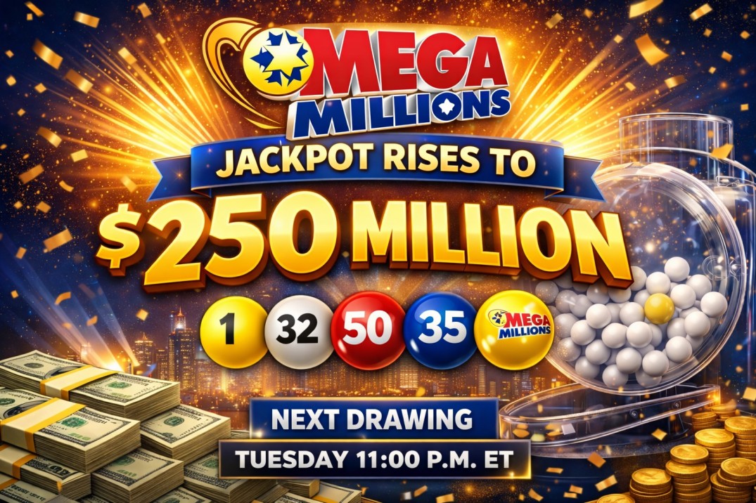 Mega Millions Jackpot Climbs to $250 Million Ahead of Next Drawing