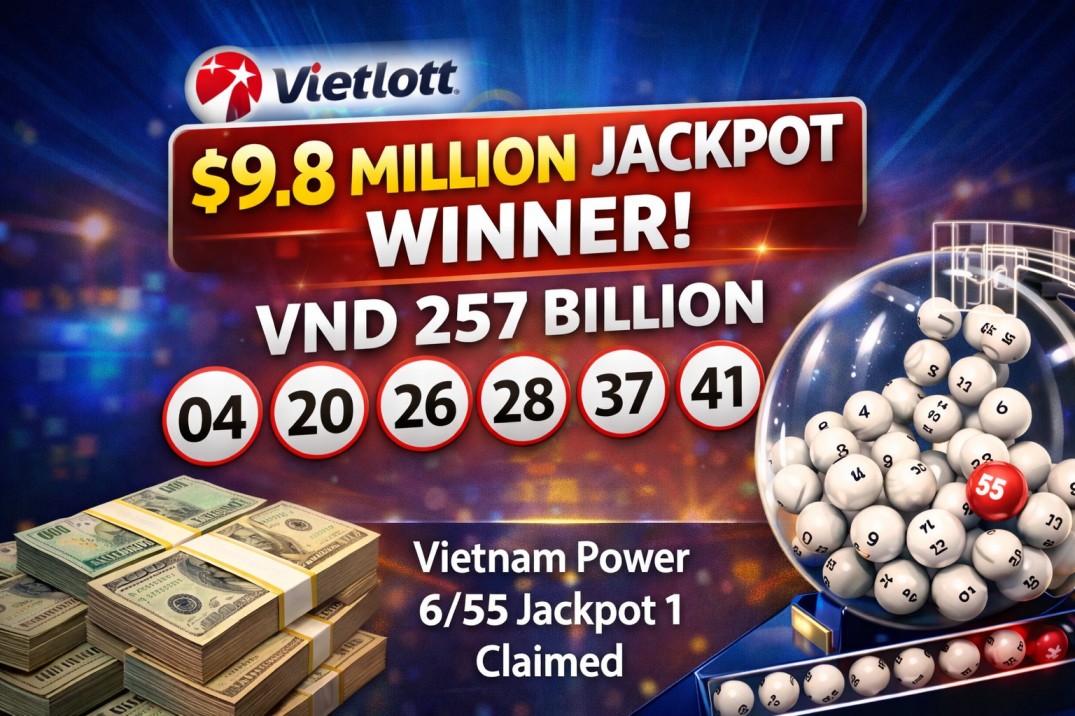 Vietnam’s Vietlott Lottery Confirms $9.8 Million Power 6/55 Jackpot Winner
