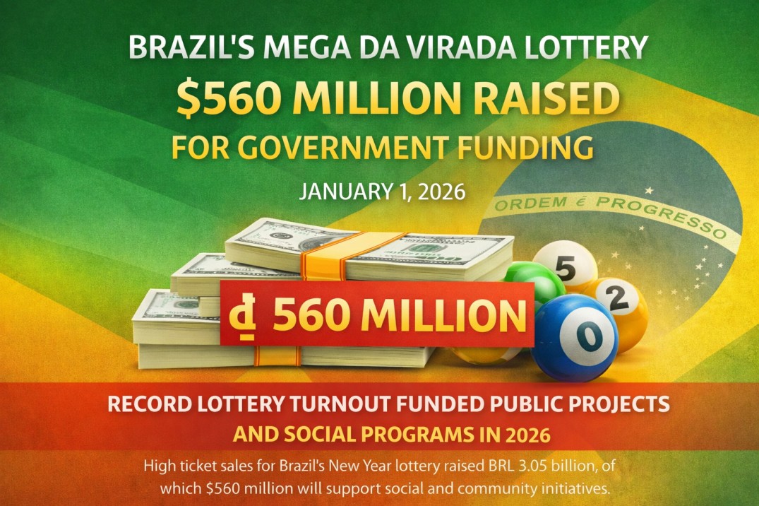 Brazil’s Mega da Virada Lottery Raises $560 Million for Government Funding in Record Turnout