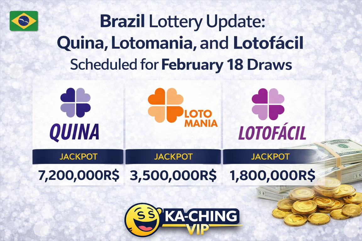 Brazil Lottery Next Draw Details: Quina, Lotomania and Lotofácil