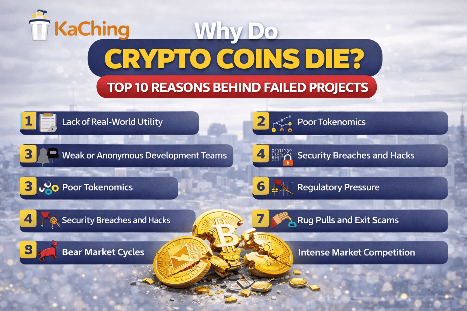 Why Do Crypto Coins Die? Top 10 Reasons Behind Failed Projects