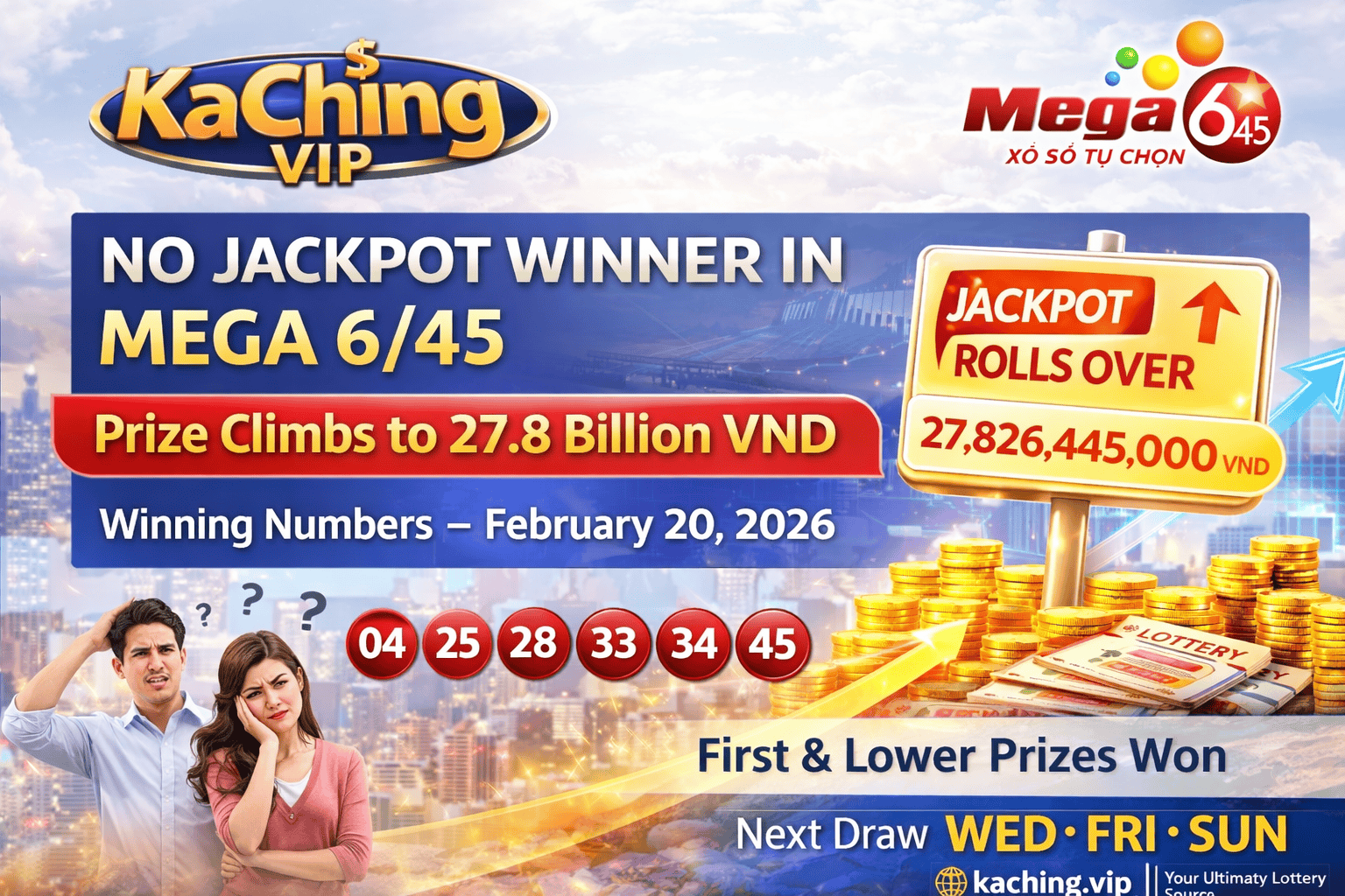 Vietnam Mega 6/45 February 20 Results: Winning Numbers and Jackpot Rolls Over