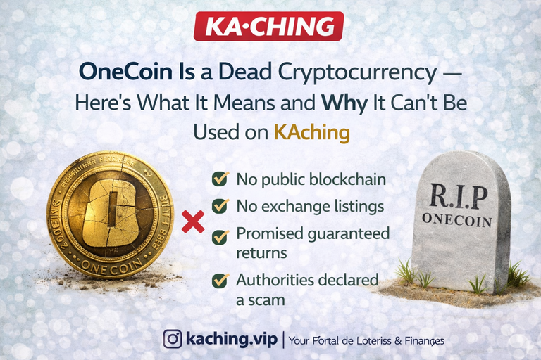 OneCoin is a dead cryptocurrency: How to Use It in KAching