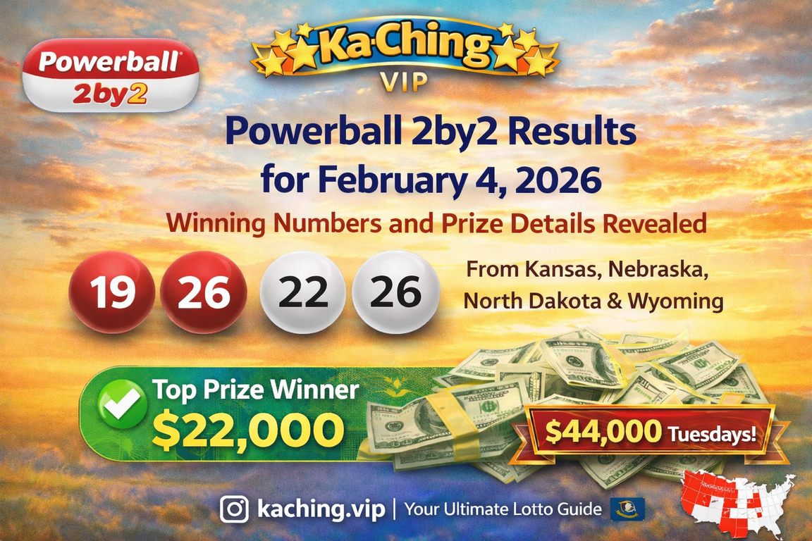 US Powerball 2by2 Lottery Results for February 4, 2026: Winning Numbers Announced and Prize Breakdown