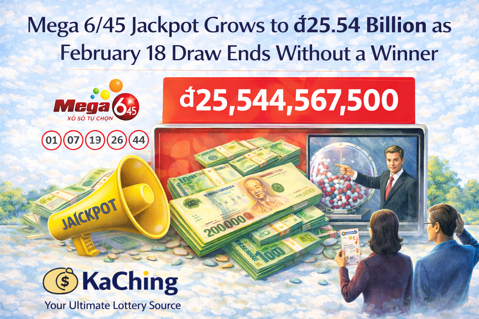 Vietnam Mega 6/45 Draw Results Jackpot Surges to 25.5 Billion After No Winner in February 18 Draw