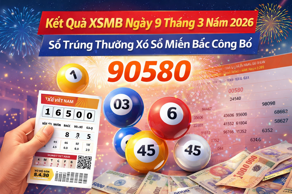 XSMB Lottery Results March 9, 2026: Check Special Prize and Winning Numbers