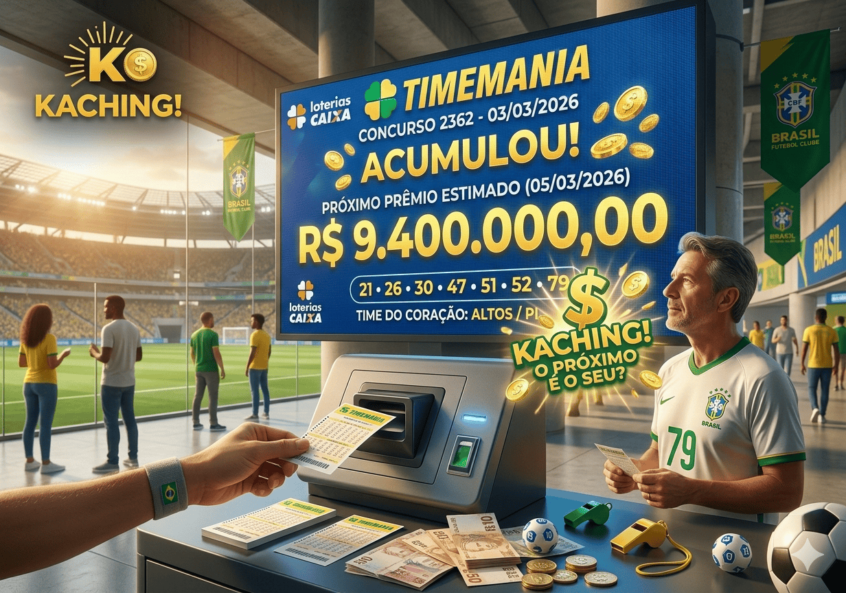 Brazil Timemania Contest 2362 Lottery Results Today: Winning Numbers Revealed